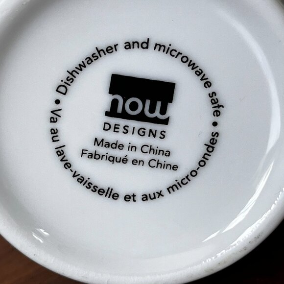 Now Designs Chickadee Porcelain Mug Holiday Christmas Holly Berry Gray 12 oz - Picture 8 of 9